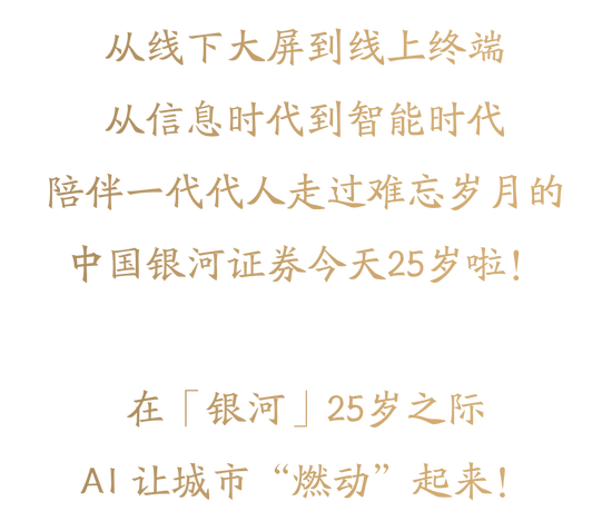 今天，25岁了！祝中国银河证券生日快乐！12张海报回顾“中国银河证券发展里程碑”