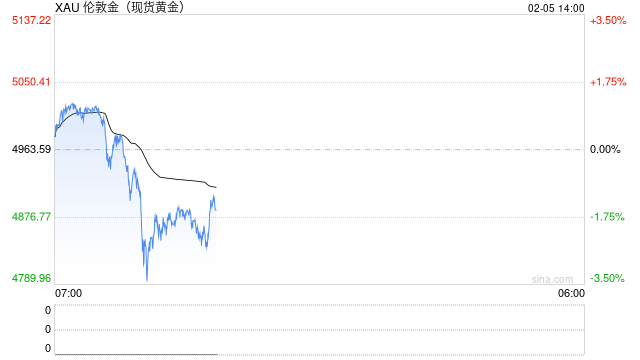市场分析师：金价见底为时尚早金价5000美元是关键点位